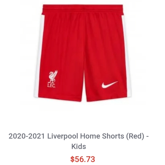 NWT Youth Nike Liverpool Home Shorts - Picture 2 of 6